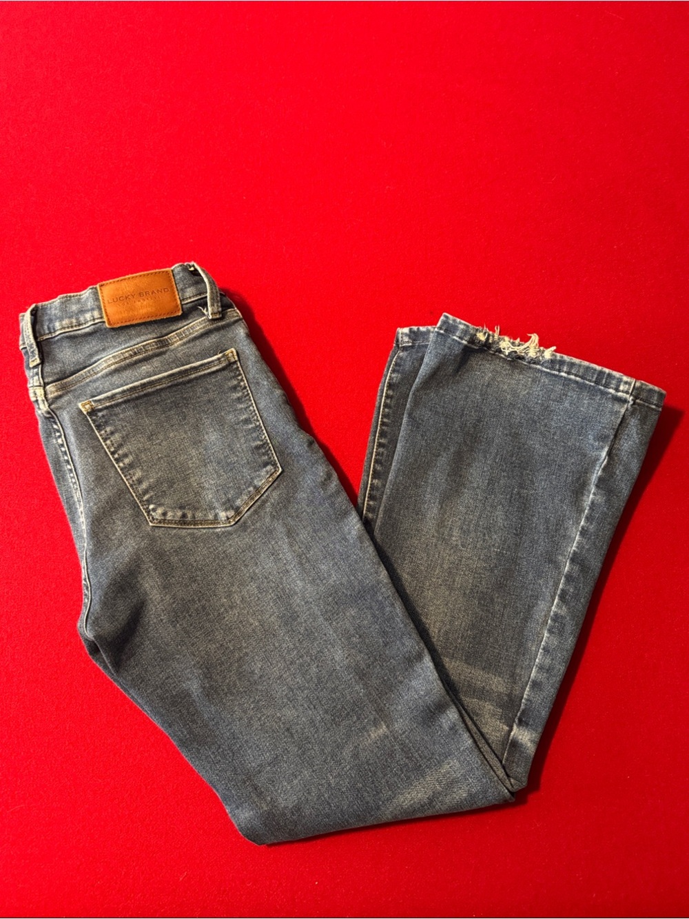 Lucky Brand Blue Distressed Hem Stevie Jeans